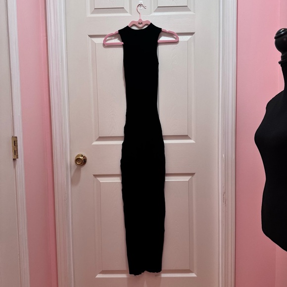 NWT Fashion Nova Black Cutout Side Tank Knit Maxi Dress - Women XS - Picture 6 of 6